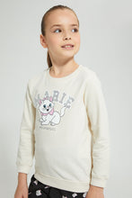 Load image into Gallery viewer, Redtag-Cream-Marie-Print-SweaT-Shirt-Sweatshirts-Girls-2 to 8 Years
