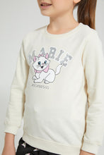 Load image into Gallery viewer, Redtag-Cream-Marie-Print-SweaT-Shirt-Sweatshirts-Girls-2 to 8 Years