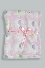 Load image into Gallery viewer, Redtag-Pink-Elephant-Jacquard-Blanket-Baby-Blankets-Baby-0 to 12 Months