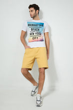 Load image into Gallery viewer, Redtag-Yellow-5-Pocket-Denim-Shorts-Colour:Yellow,-Filter:Men's-Clothing,-Men-Shorts,-New-In,-New-In-Men,-Non-Sale,-S22B,-Section:Men-Men's-