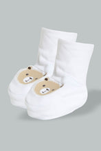 تنزيل الصورة على معرض الصور، Redtag-White-Bear-Pair-Of-Booties-Colour:White,-Filter:Baby-(0-to-12-Mths),-NBF-Booties,-New-In,-New-In-NBF,-Non-Sale,-S22A,-Section:Kidswear-Baby-0 to 12 Months