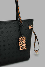 Load image into Gallery viewer, Redtag-Black-Embossed-Tote-Bag-Tote-Bags-Women-