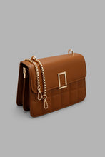Load image into Gallery viewer, Redtag-Tan-Quilted-Cross-Body-Bag-Cross-Body-Bags-Women-