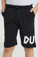 Load image into Gallery viewer, Redtag-Charcoal-Printed-Elasticated-Waist-Short-Active-Shorts-Boys-2 to 8 Years