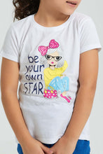 تنزيل الصورة على معرض الصور، Redtag-White-Girl-Print-T-Shirt-Colour:White,-Filter:Girls-(2-to-8-Yrs),-Girls-T-Shirts,-New-In,-New-In-GIR,-Non-Sale,-S22B,-Section:Kidswear,-TBL-Girls-2 to 8 Years