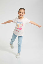تنزيل الصورة على معرض الصور، Redtag-Pink-Girl-Print-Tee-Blouses-Girls-2 to 8 Years