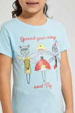 تنزيل الصورة على معرض الصور، Redtag-Blue-Girl-Print-T-Shirt-Colour:Sky-Blue,-Filter:Girls-(2-to-8-Yrs),-Girls-T-Shirts,-New-In,-New-In-GIR,-Non-Sale,-S22B,-Section:Kidswear,-TBL-Girls-2 to 8 Years
