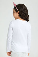 تنزيل الصورة على معرض الصور، Redtag-White-Minnie-Sequin-T-Shirt-Character-Girls-2 to 8 Years