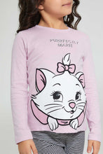 تنزيل الصورة على معرض الصور، Redtag-Purple-Marie-Print-T-Shirt-Character-Girls-2 to 8 Years