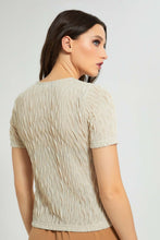 تنزيل الصورة على معرض الصور، Redtag-Beige-Textured-Top-Tops-Women's-0