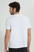 Load image into Gallery viewer, Redtag-White-Zip-Placket-Polo-Shirt-Colour:White,-Filter:Men's-Clothing,-Men-T-Shirts,-New-In,-New-In-Men,-Non-Sale,-S22B,-Section:Men,-TBL-Men's-