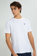 تنزيل الصورة على معرض الصور، Redtag-White-T-Shirt-Pyjama-Set-Pyjama-Sets-Men's-