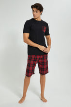 تنزيل الصورة على معرض الصور، Redtag-Black-Pyjama-Set-Pyjama-Sets-Men's-