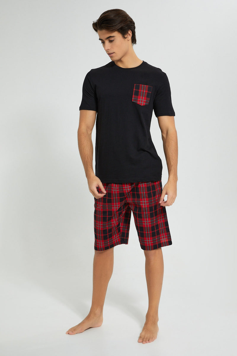 Redtag-Black-Pyjama-Set-Pyjama-Sets-Men's-