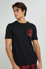 تنزيل الصورة على معرض الصور، Redtag-Black-Pyjama-Set-Pyjama-Sets-Men's-