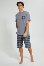تنزيل الصورة على معرض الصور، Redtag-Indigo-Blue-Pyjama-Set-Pyjama-Sets-Men's-