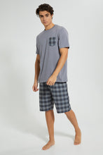 تنزيل الصورة على معرض الصور، Redtag-Indigo-Blue-Pyjama-Set-Pyjama-Sets-Men's-