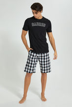 تنزيل الصورة على معرض الصور، Redtag-Black-Pyjama-Set-Pyjama-Sets-Men's-