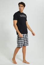تنزيل الصورة على معرض الصور، Redtag-Black-Pyjama-Set-Pyjama-Sets-Men's-