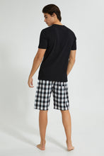 تنزيل الصورة على معرض الصور، Redtag-Black-Pyjama-Set-Pyjama-Sets-Men's-