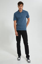 تنزيل الصورة على معرض الصور، Redtag-Blue-Polo-Shirt-Polo-Shirts-Men's-