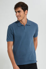 تنزيل الصورة على معرض الصور، Redtag-Blue-Polo-Shirt-Polo-Shirts-Men's-