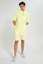 Load image into Gallery viewer, Redtag-Yellow-Half-Zip-Loungewear-T-Shirt-Loungewear-Men's-