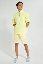 Load image into Gallery viewer, Redtag-Yellow-Half-Zip-Loungewear-T-Shirt-Loungewear-Men's-
