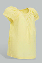 تنزيل الصورة على معرض الصور، Redtag-Yellow-Solid-Top-Blouses-Infant-Girls-3 to 24 Months