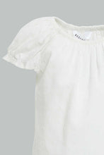 تنزيل الصورة على معرض الصور، Redtag-Offwhite-Solid-Top-Blouses-Infant-Girls-3 to 24 Months