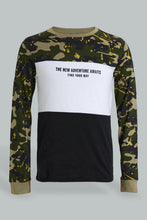 تنزيل الصورة على معرض الصور، Redtag-C-Color-Block-T-Shirt-Embellished-Senior-Boys-9 to 14 Years
