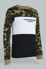 تنزيل الصورة على معرض الصور، Redtag-C-Color-Block-T-Shirt-Embellished-Senior-Boys-9 to 14 Years