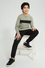 تنزيل الصورة على معرض الصور، Redtag-Grey-Embroideredoss-Print-T-Shirt-Embellished-Senior-Boys-9 to 14 Years