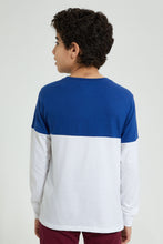 تنزيل الصورة على معرض الصور، Redtag-Blue-Tape-In-Between-T-Shirt-Embellished-Senior-Boys-9 to 14 Years