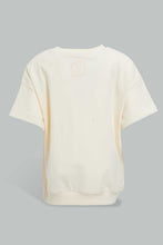 Load image into Gallery viewer, Redtag-Ivory-Short-Sleeve-Placement-Print-Tee-All-Over-Prints-Infant-Girls-3 to 24 Months