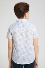 Load image into Gallery viewer, Redtag-White-Printed-Short-Sleeve-Shirt-Casual-Shirts-Boys-2 to 8 Years