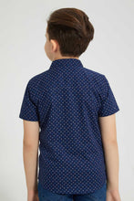 Load image into Gallery viewer, Redtag-Navy-Printed-Short-Sleeve-Shirt-Casual-Shirts-Boys-2 to 8 Years