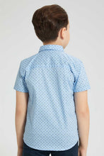 Load image into Gallery viewer, Redtag-Blue-Printed-Short-Sleeve-Shirt-Casual-Shirts-Boys-2 to 8 Years