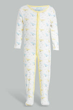 تنزيل الصورة على معرض الصور، Redtag-Yellow-And-Blue-Whale-Sleep-Suit-Sleepsuits-Baby-0 to 12 Months