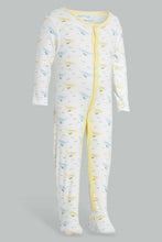 تنزيل الصورة على معرض الصور، Redtag-Yellow-And-Blue-Whale-Sleep-Suit-Sleepsuits-Baby-0 to 12 Months