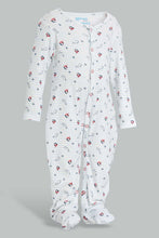 تنزيل الصورة على معرض الصور، Redtag-White--And-Red-Crab-Print-Sleep-Suit-Sleepsuits-Baby-0 to 12 Months