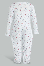 تنزيل الصورة على معرض الصور، Redtag-White--And-Red-Crab-Print-Sleep-Suit-Sleepsuits-Baby-0 to 12 Months
