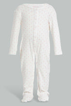 تنزيل الصورة على معرض الصور، Redtag-Pink-Heart-Print-Sleep-Suit-Sleepsuits-Baby-0 to 12 Months
