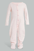 تنزيل الصورة على معرض الصور، Redtag-Peach-Ditsy-Floral-Sleep-Suit-Sleepsuits-Baby-0 to 12 Months
