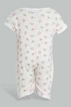 تنزيل الصورة على معرض الصور، Redtag-Beige-Elephant-Print-Romper-Rompers-Baby-0 to 12 Months