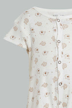 تنزيل الصورة على معرض الصور، Redtag-Beige-Elephant-Print-Romper-Rompers-Baby-0 to 12 Months