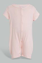 تنزيل الصورة على معرض الصور، Redtag-White-And-Pink-Polka-Dot-Sleep-Suit-Rompers-Baby-0 to 12 Months