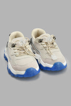 Load image into Gallery viewer, Redtag-Grey-Fabric-Block-Sneaker-Chunky-Boys-3 to 5 Years