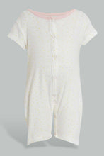 Load image into Gallery viewer, Redtag-Yellow-And-Pinl-Stripe-Romper-Rompers-Baby-0 to 12 Months
