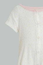 Load image into Gallery viewer, Redtag-Yellow-And-Pinl-Stripe-Romper-Rompers-Baby-0 to 12 Months